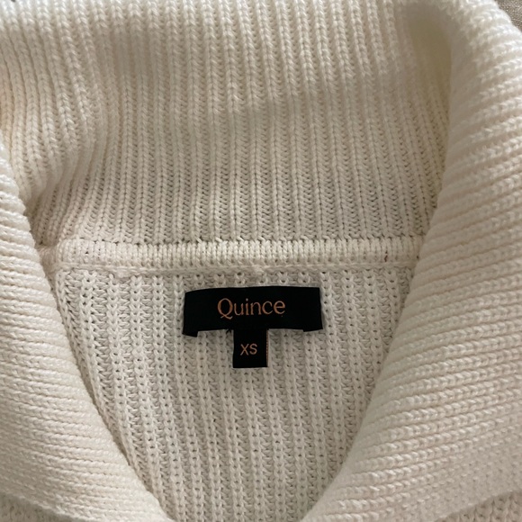 Quince Cream Ribbed Knit Sweater - Picture 2 of 3